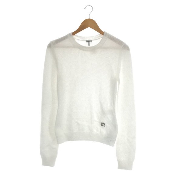 LOEWE Knitwear sweater Tops Rayon White Used Women size M